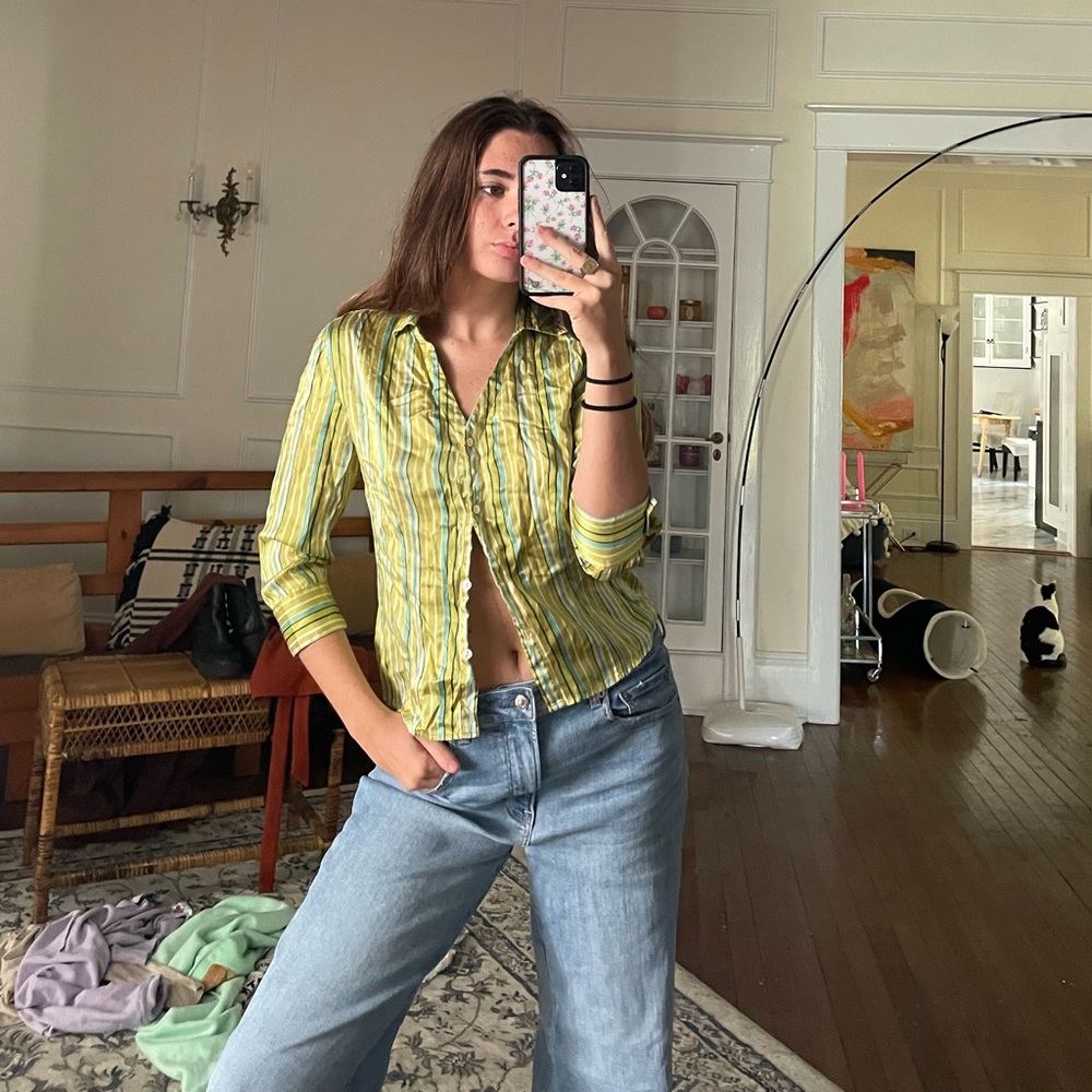 Y2K silk top